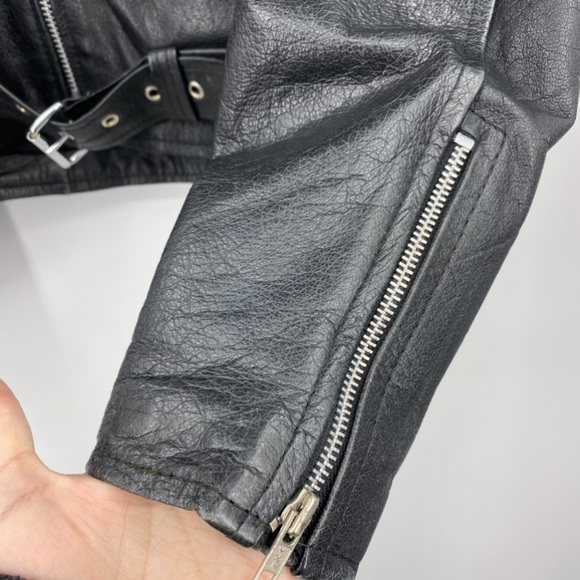 Vintage Wilsons Leather Motorcycle Biker Jacket M - Picture 7 of 8